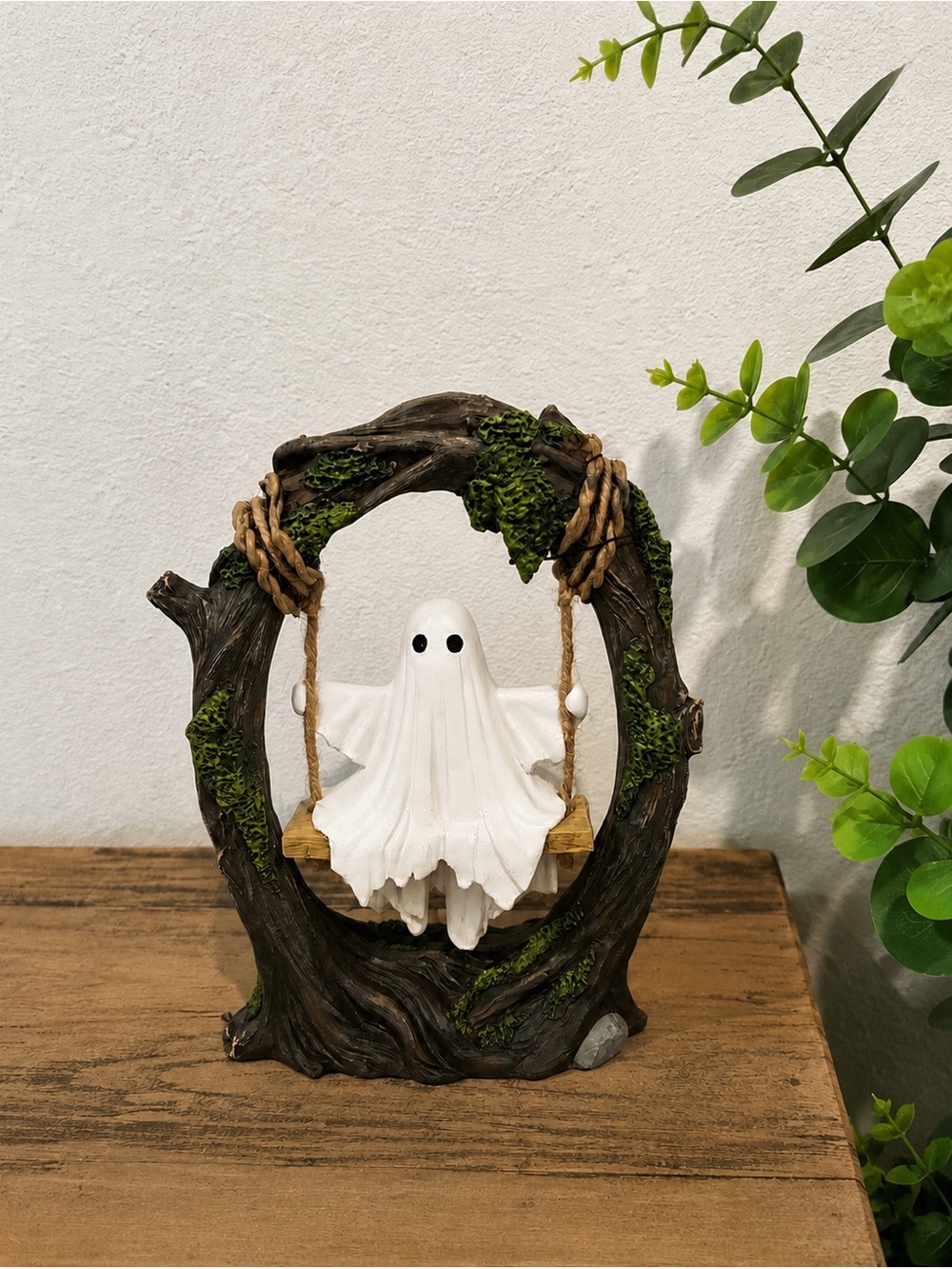 Halloween Ghost on Swing Figurine.